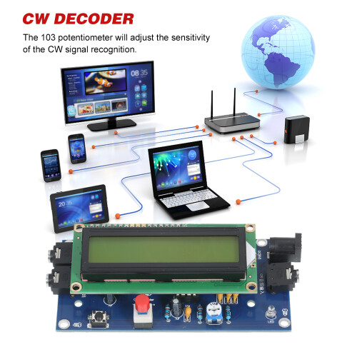 Kurzwellenradio CW-Decoder Morsecode-Lesegerät für Übung 2
