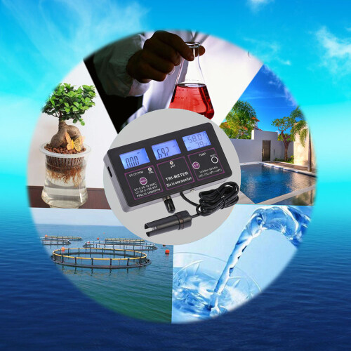 6-in-1-Wassertester pH/EC/TDS/TEMP/RH mit LCD 2