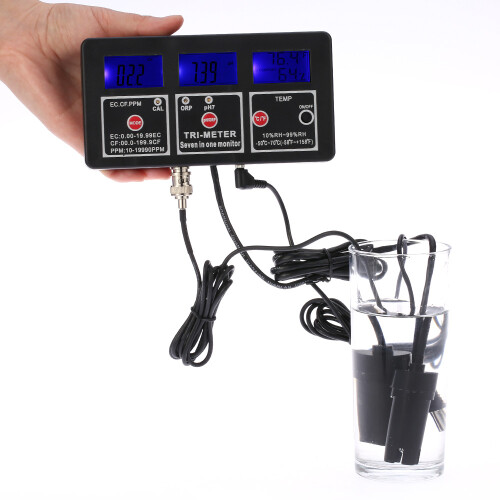 7 in 1 Multi-parameter Water Tester ORP/pH/EC/TDS/TEMP/RH LCD 2