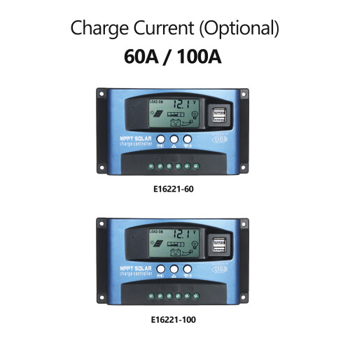 100A MPPT Solarladeregler mit LCD & Dual-USB 1