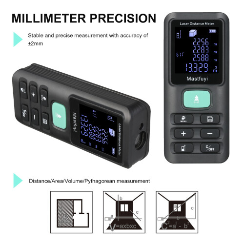 Digitaler Laser-Entfernungsmesser 120m mit Datenspeicher 2