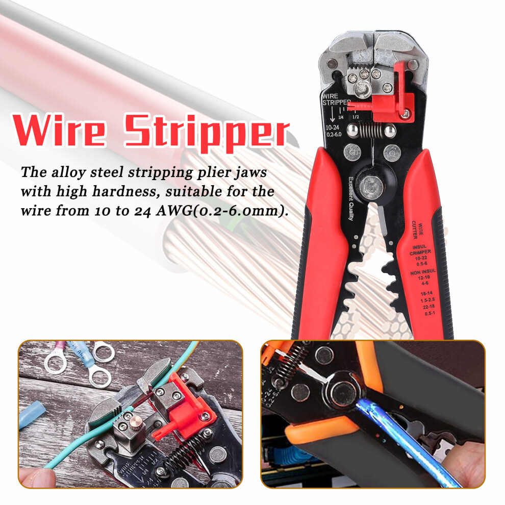 Hsc8 6.4 0.25-10Mmâ² Awg23-7 Crimping Pliers Ye-1R 0.2-6.0Mmâ² Stripper 610830882228