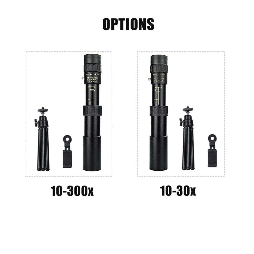 10-30040 Zoom Monocular Bak4 Prism Tripod Phone Mount Travel Birding 610830884680
