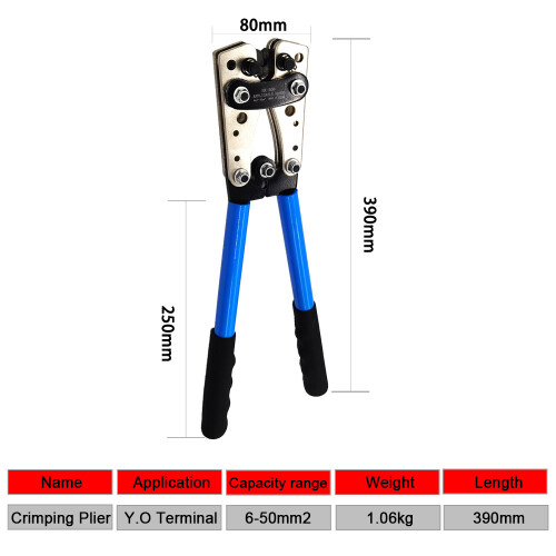 Kabelendcrimpzange Y.O Stecker 6-50mm² 6 Größen 1