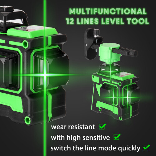 Multifunctional 3D 12 Lines Laser Level Tool Self-leveling 2