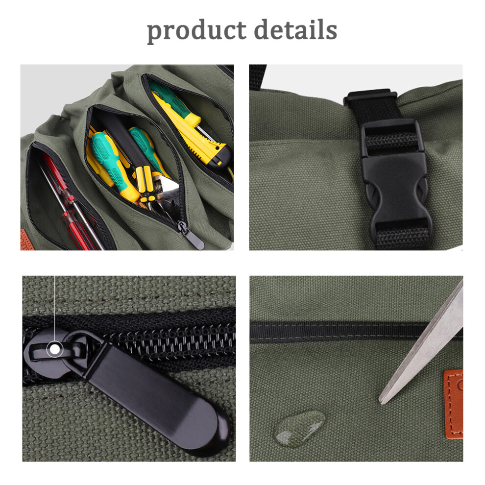 Multi-Functional Roll Up Heavy-Duty Oxford Cloth Tool Storage Bag 610830869274
