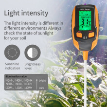 4-in-1-Bodentester Feuchtigkeit pH Temp Licht Messgerät
