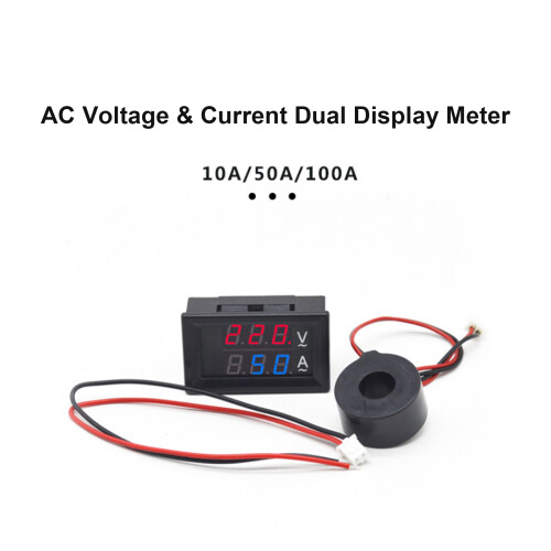 Digitaler Zweifarben-LED-Voltmeter mit Transformator 1