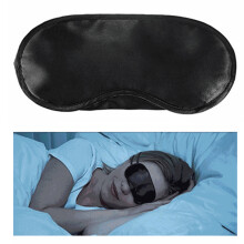 15 Teile Polyester Schlaf Augenmaske Blindfalte Tragbar Schwarz