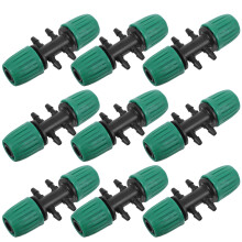 10St Tropfbewässerung Fittings Für 13Mm/4Mm Zu 16Mm Sechsweg Adapter