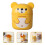1Mini Yellow Desktop Trash Can PP Plastic with Lid for Office Home Use 3