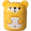 1Mini Yellow Desktop Trash Can PP Plastic with Lid for Office Home Use 2
