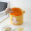 1Mini Yellow Desktop Trash Can PP Plastic with Lid for Office Home Use 5