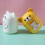 1Mini Yellow Desktop Trash Can PP Plastic with Lid for Office Home Use 6