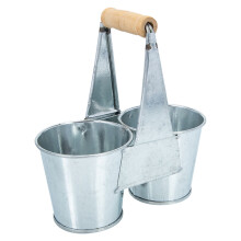 metalen -in- met handvat en dubbele compartimenten