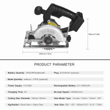 21V Akku-Kreissäge 6500 U/min für PVC & Zementplatten