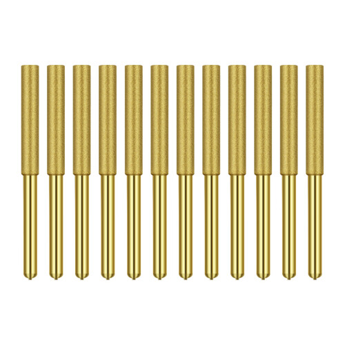 Diamond Chainsaw Sharpener Titanium Plated Burr Stone 12 Pcs 5/32"
