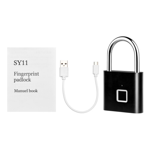 Smart Fingerprint Padlock 20 Users IP56 Rechargeable