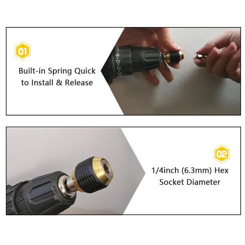 Schnellwechsel-Bithalter 1/4" Sechskant-Schaft für Bohrer