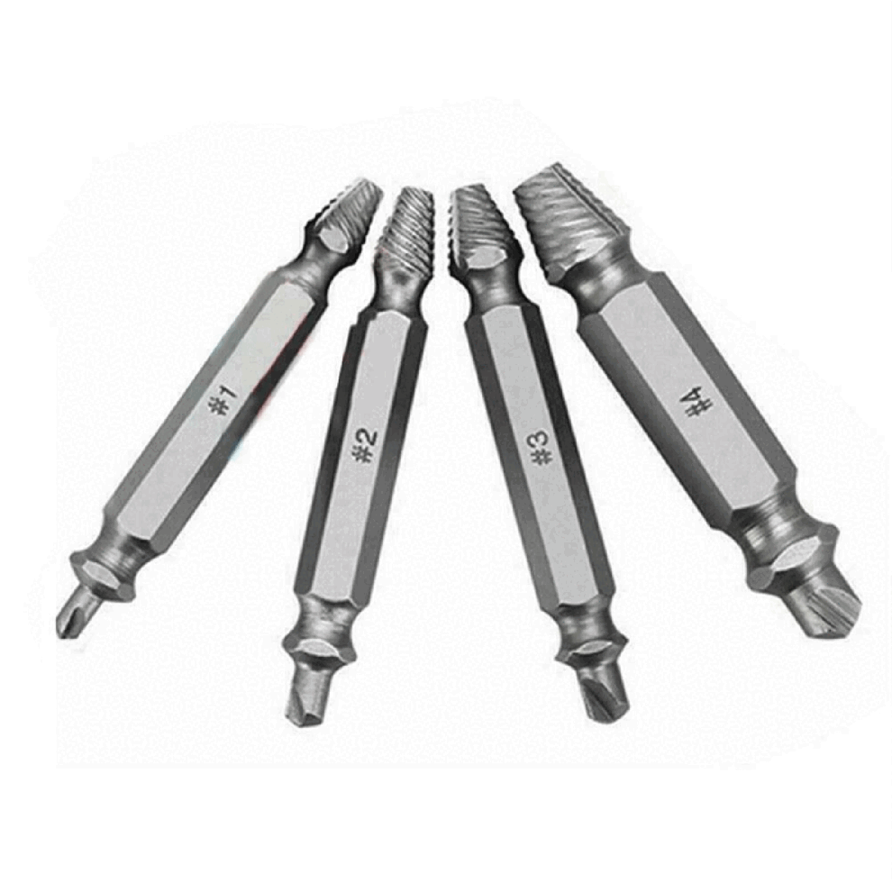 4Pcs Screw Extractor Drill Bits Set For Broken Screws 610830861070
