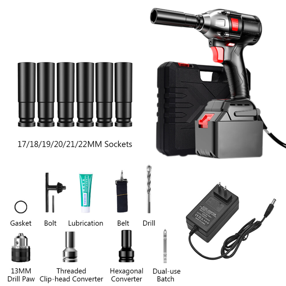 Cordless Brushless Impact Wrench 880Nm 21V Li-Ion 17-22Mm Sockets 610830863913