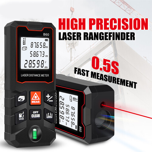 ANENG 60m Laser Measure LCD Digital Bubble Level