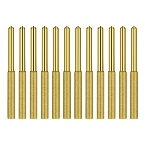 Diamond Chainsaw Sharpener Titanium Plated Burr Stone 12 Pcs 5/32" 1