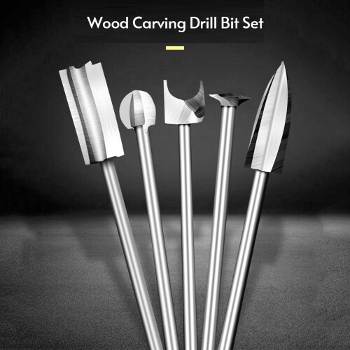 5x HSS Holzfräser-Set für DIY-Schnitzarbeiten 1