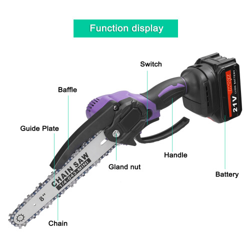 21V 8in Akku-Sägenmotor Einhand-Prun... 1
