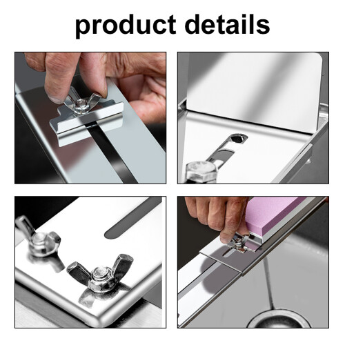Stainless Steel Sharpening Stone Holder Adjustable Anti-Slip Whetstone 1