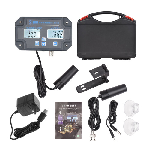 Wasserqualitäts-Tester 6-in-1 pH/EC/TDS/Salz/SG/Temperatur App