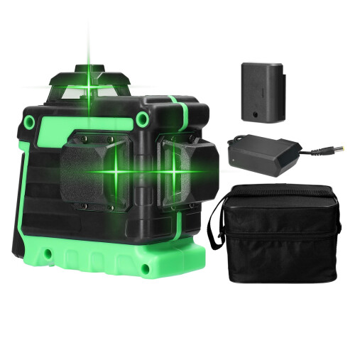 Mini 12-Linien grüner Laserwaage 3 selbstnivellierend USB