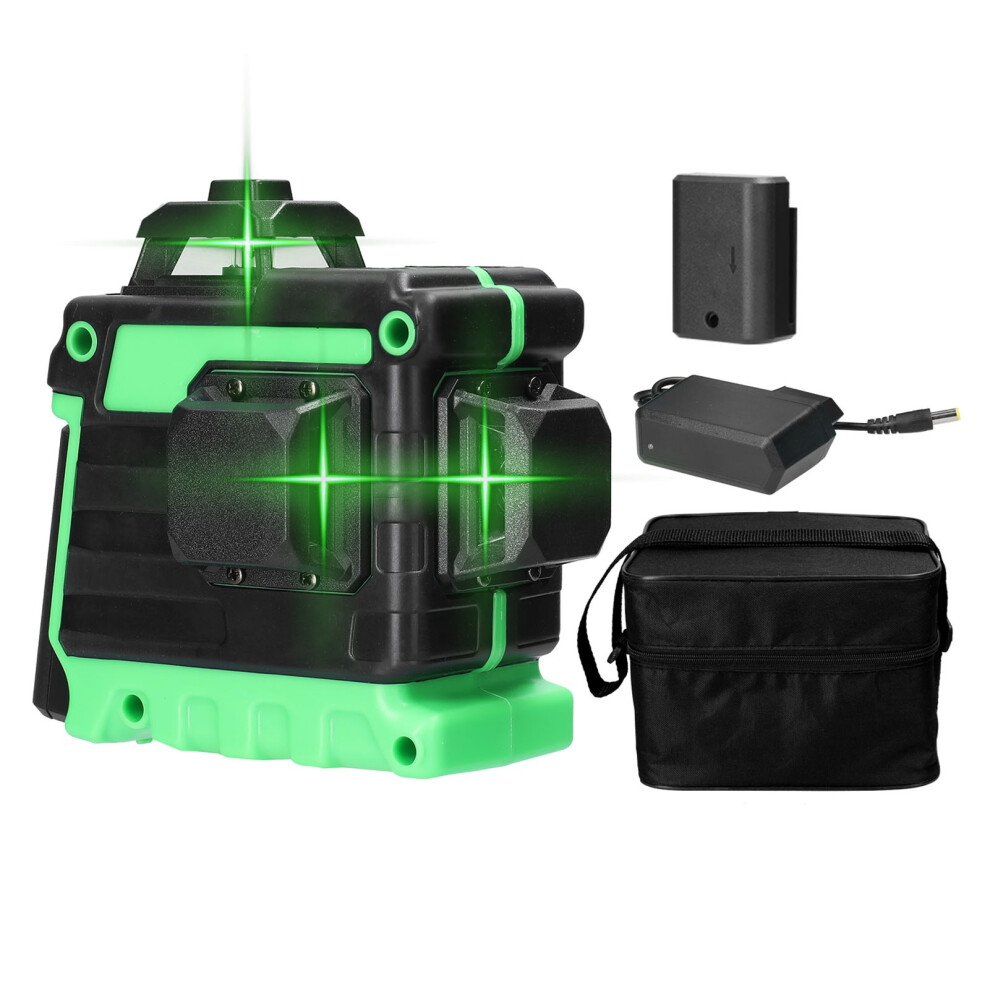Mini 12-Line Green Laser Level 3 Self-Leveling Usb Rechargeable 610830858582