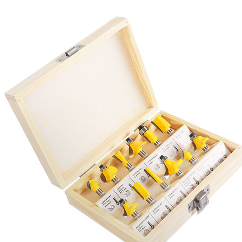 12pcs Carbide Router Bit Set 1/4" 8mm Shank Wood 2