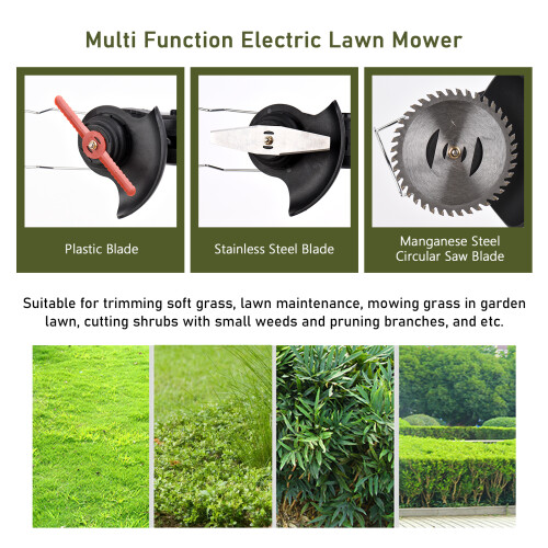 24V Cordless Grass Trimmer 2 Pack 7500mAh Multi-Function 1