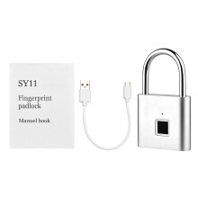 Smart Fingerprint Padlock 20 Users IP56 Rechargeable