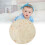 Baby-Wickeldecke, weiche Acetatfaser, runde Form, 11