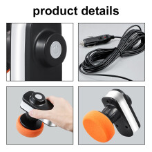 12000r/min 12V Car Polisher with 4 Pads 5M Cable