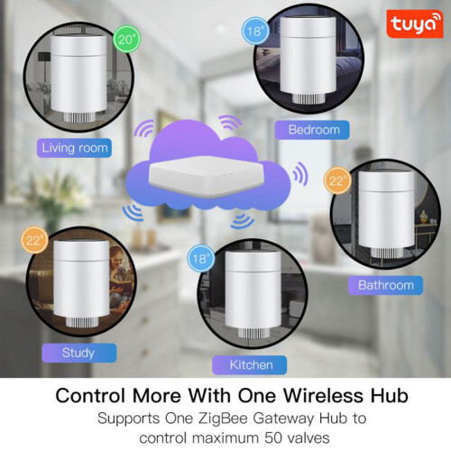 Intelligent Temp-Control-Ventil Thermostat ZigBee APP Fernbedienung 2