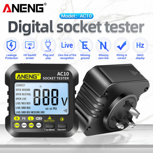 ANENG AC10 Digital-Steckdosenprüfer UK Phase Spannung 2