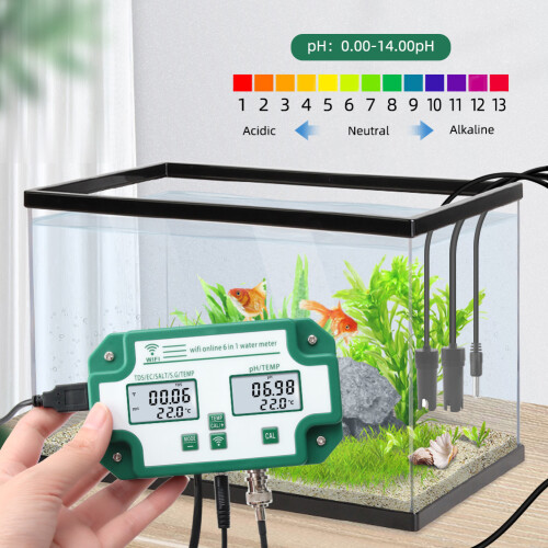 6-in-1 WiFi Wasserqualitätsmesser PH/TDS/EC/Aquarium 1