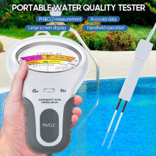 PC102 Tragbarer PH- & Chlor-Messgerät für Pool/Spa 2-in-1 Digital