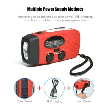 Kurbel-Solar-Notfallradio 2000mAh AM/FM mit Taschenlampe