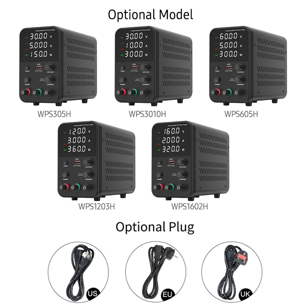 Bench Dc Power Supply 120V 3A Digital Cv Cc Usb Alarm Encoder 323163115580