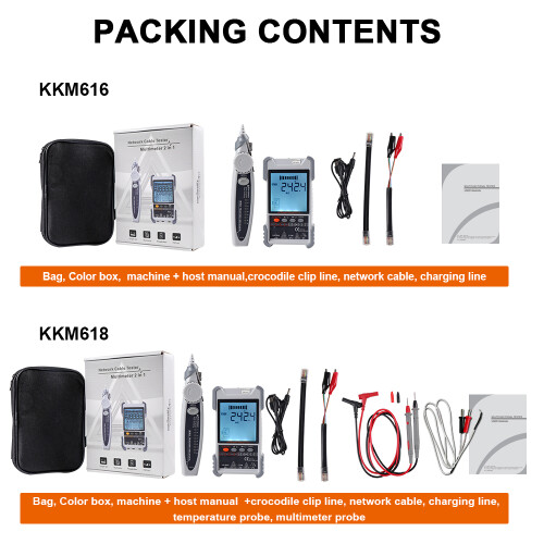 KKMoon KKM618 Kabeltester mit LCD und POE-Einstellung 1