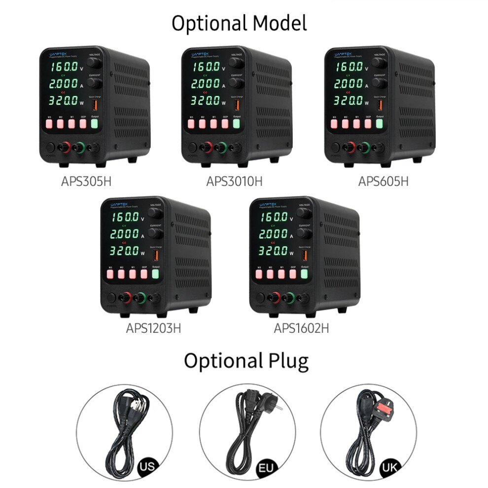 Wanptek Bench Dc Power Supply 120V 3A Digital Cv Cc Usb Alarm Encoder 323163115856