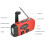 Kurbel-Solar-Notfallradio 2000mAh AM/FM mit Taschenlampe 3