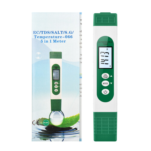 Wasserqualitätsprüfer EC/TDS/S.G/SALT/TEMP 5-in-1 1