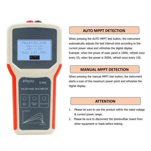 Handheld Solar-Multimeter mit LCD-Hintergrundbeleuchtung 1
