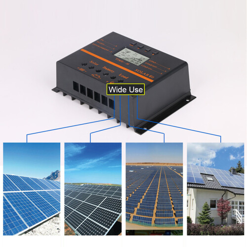 40A PWM Solarladeregler 12V/24V LCD USB 1